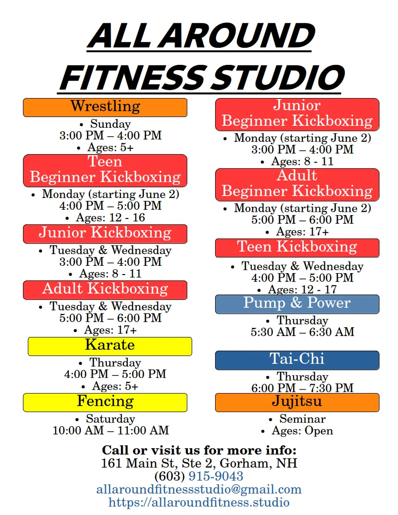 Class schedule list